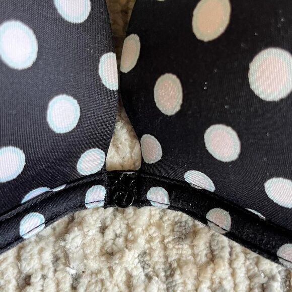 Vintage Y2K Victorias Secret Sexy Little Things Polka Dot Push  Up Demi Bra 34C - Picture 2 of 8